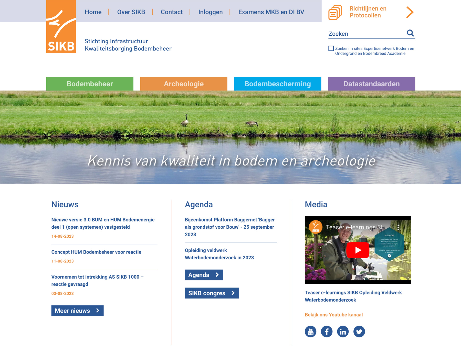 SIKB kwaliteitsinstituut met bodem, water, archeologie, bodembescherming en datastandaarden